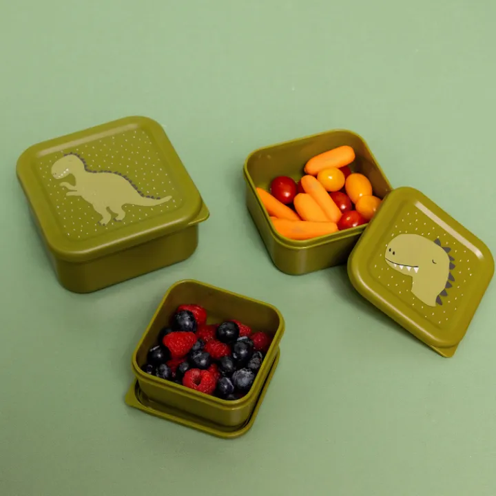 Lunchboxen>Trixie Mr. Dino Snackbox 3pc green