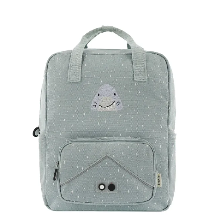Peuter Rugzakken|Kinderrugzakken>Trixie Mr. Shark Large Backpack light grey