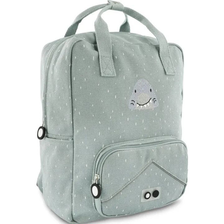 Peuter Rugzakken|Kinderrugzakken>Trixie Mr. Shark Large Backpack light grey