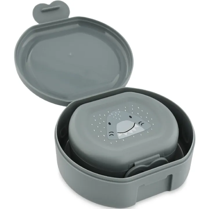 Lunchboxen>Trixie Mr. Shark Lunchbox 2pc light grey
