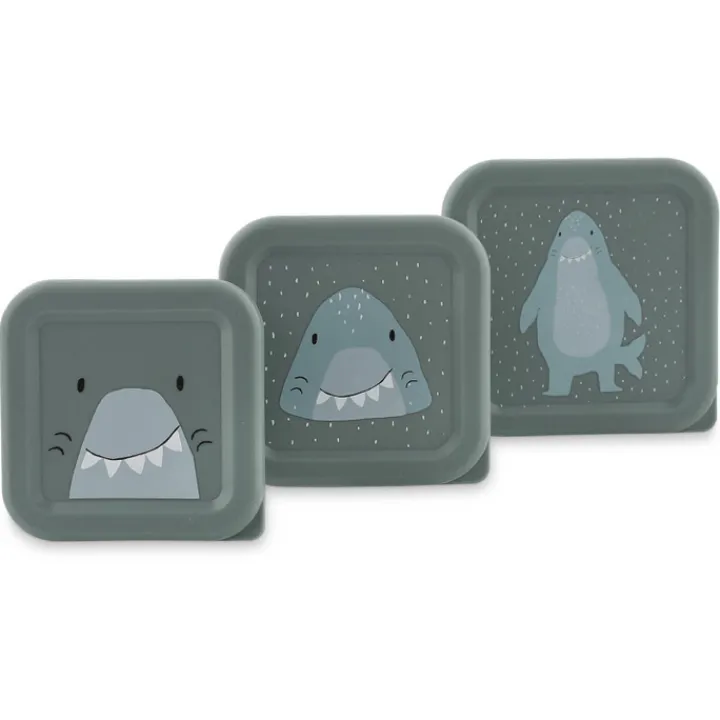 Lunchboxen>Trixie Mr. Shark Snackbox 3pc light grey