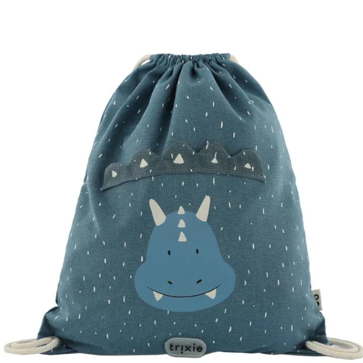 Mini Rugzakken|Kleine Rugzakken>Trixie Mr. Triceratops Drawstring Bag dark blue