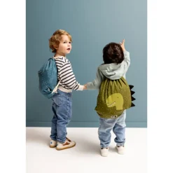 Mini Rugzakken|Kleine Rugzakken>Trixie Mr. Triceratops Drawstring Bag dark blue