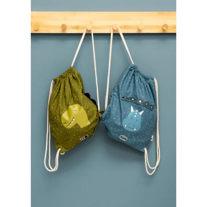 Mini Rugzakken|Kleine Rugzakken>Trixie Mr. Triceratops Drawstring Bag dark blue