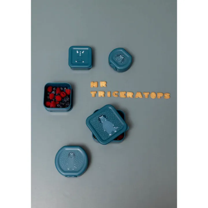 Lunchboxen>Trixie Mr. Triceratops Lunchbox 2pc dark blue
