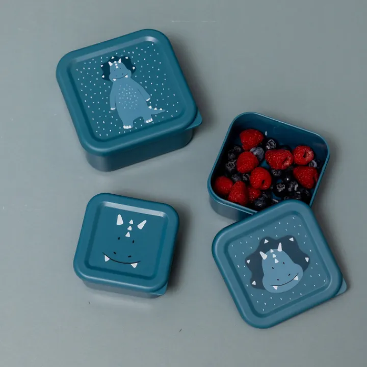 Lunchboxen>Trixie Mr. Triceratops Snackbox 3pc dark blue
