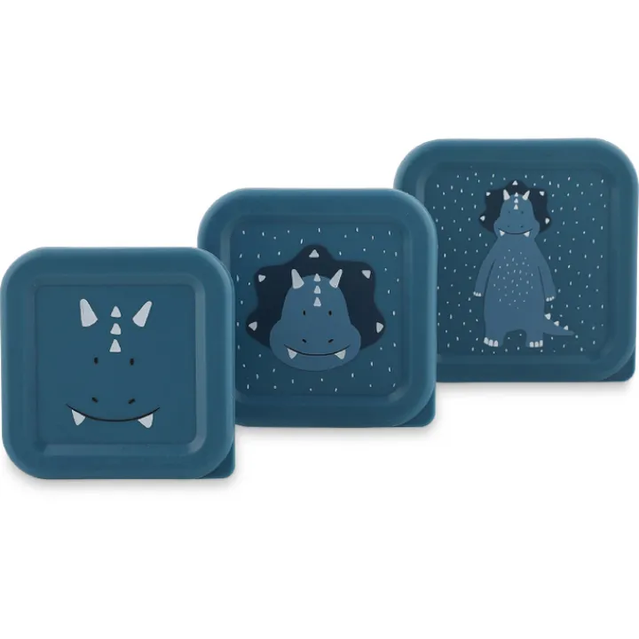 Lunchboxen>Trixie Mr. Triceratops Snackbox 3pc dark blue
