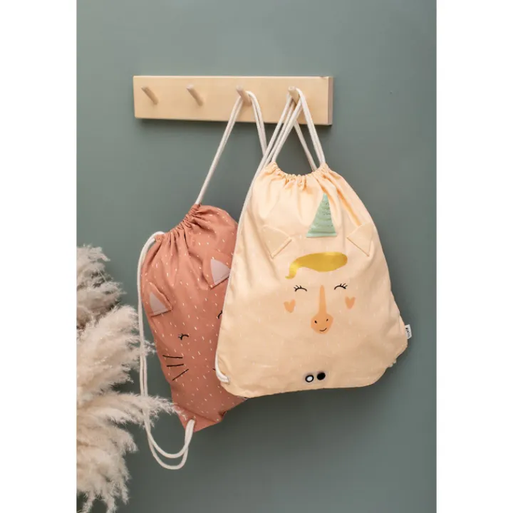 Mini Rugzakken|Kleine Rugzakken>Trixie Mrs. Unicorn Drawstring Bag yellow