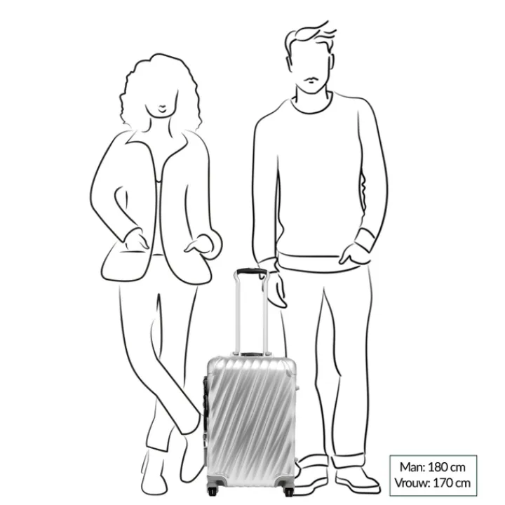 Transavia Trolleys|Klm Trolleys>Tumi 19 Degree Aluminium International Expandable Carry-On silver