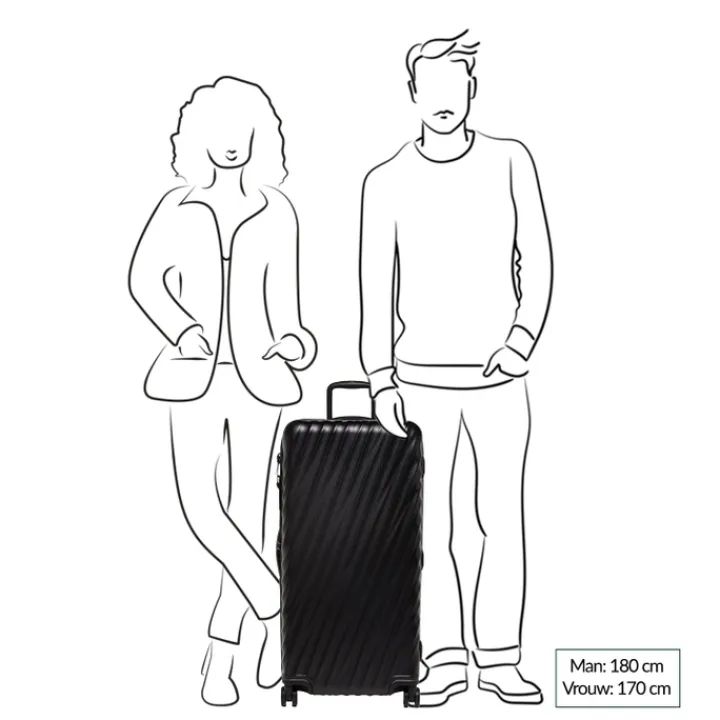 Reistrolleys|Reiskoffers>Tumi 19 Degree Large Rolling Trunk black texture