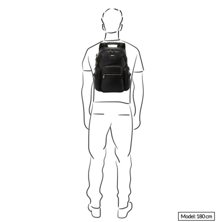 Daypack|15 Inch Laptoptassen>Tumi Alpha Bravo Nathan Navigation Backpack Leather black