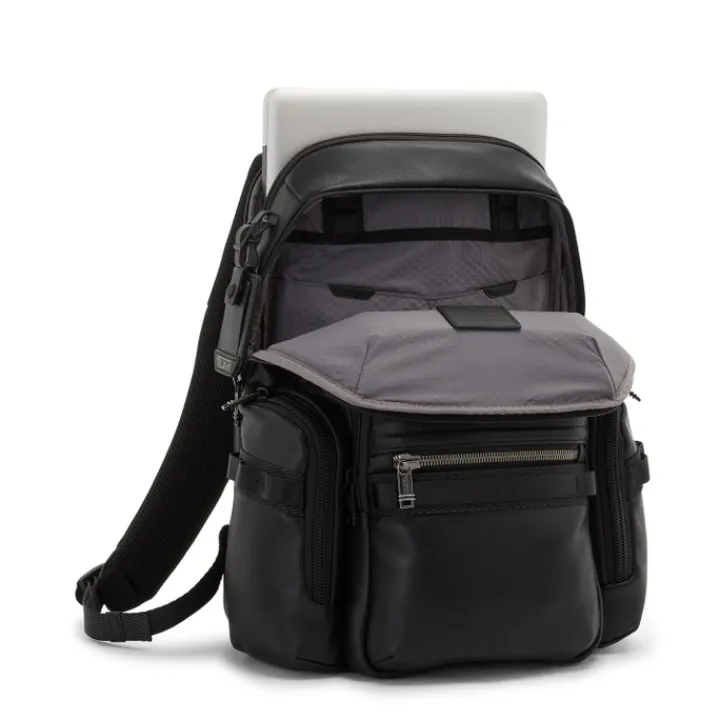 Daypack|15 Inch Laptoptassen>Tumi Alpha Bravo Nathan Navigation Backpack Leather black