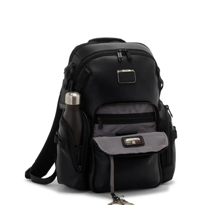 Daypack|15 Inch Laptoptassen>Tumi Alpha Bravo Nathan Navigation Backpack Leather black