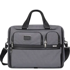 Herentassen|15 Inch Laptoptassen>Tumi Alpha EXP Org Laptop Brief meteor grey