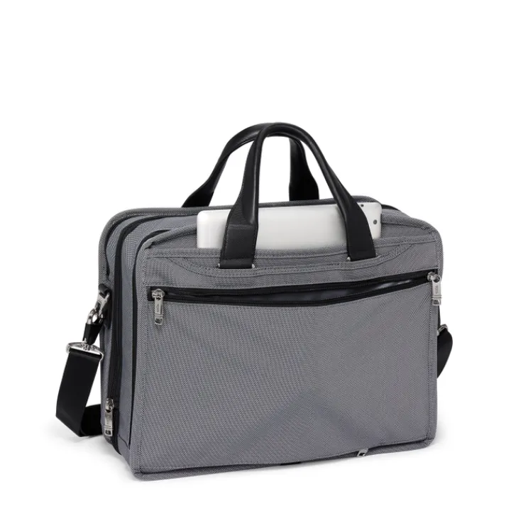 Herentassen|15 Inch Laptoptassen>Tumi Alpha EXP Org Laptop Brief meteor grey