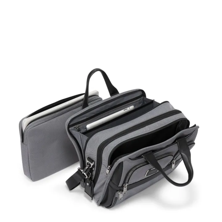Herentassen|15 Inch Laptoptassen>Tumi Alpha EXP Org Laptop Brief meteor grey