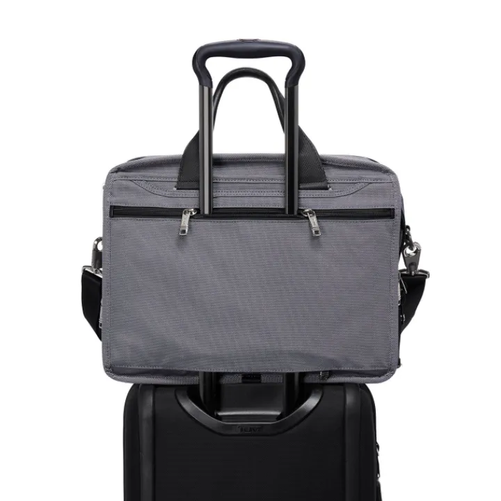 Herentassen|15 Inch Laptoptassen>Tumi Alpha EXP Org Laptop Brief meteor grey