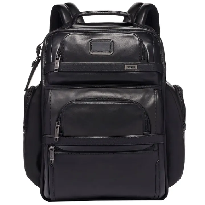 Daypack|Laptop Rugzakken>Tumi Alpha Leather Brief Pack Backpack black