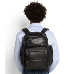 Daypack|Laptop Rugzakken>Tumi Alpha Leather Brief Pack Backpack black