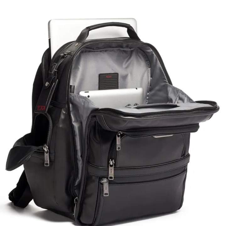 Daypack|Laptop Rugzakken>Tumi Alpha Leather Brief Pack Backpack black
