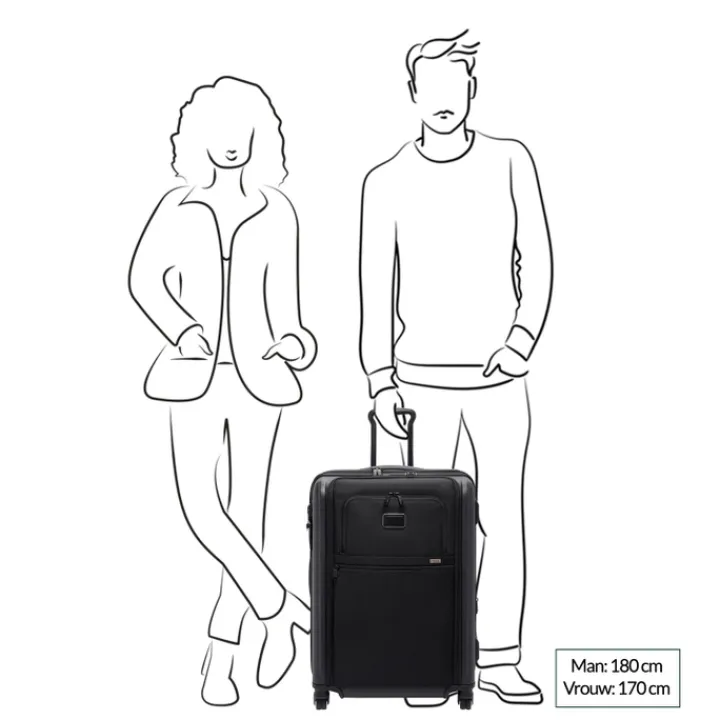 Reistrolleys|Reiskoffers>Tumi Alpha St EXP 4 Whl P/C black