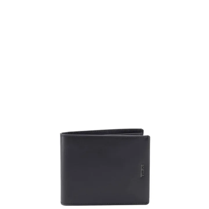 Kleine Portemonnees|Leren Portemonnees>Tumi Nassau SLG Global Double Billfold black smooth