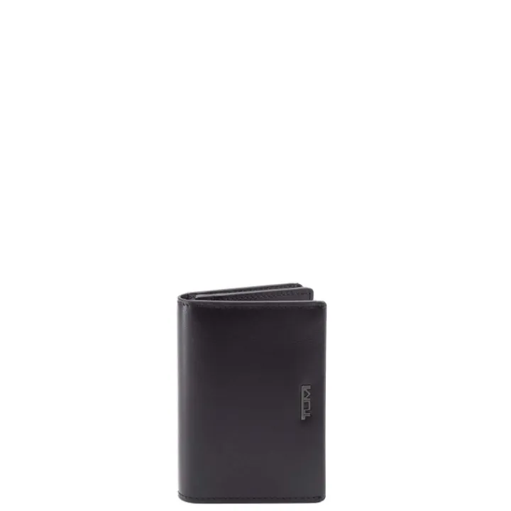 Mini Portemonnees|Kleine Portemonnees>Tumi Nassau SLG Gusseted Card Case black smooth