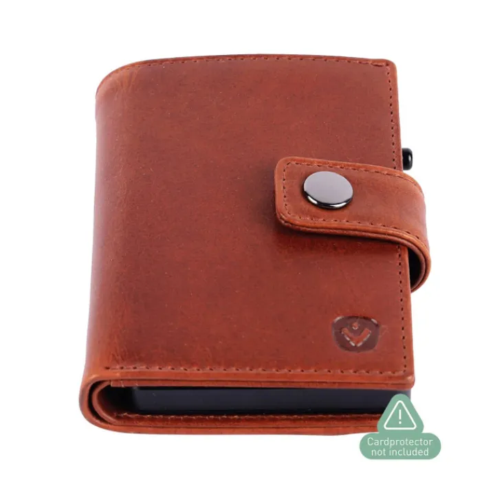 Pasjeshouders|Creditcardhouders>Valenta Card Wallet Leather MagSafe Luxe cognac