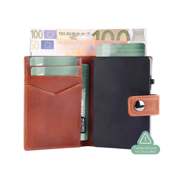 Pasjeshouders|Creditcardhouders>Valenta Card Wallet Leather MagSafe Luxe cognac