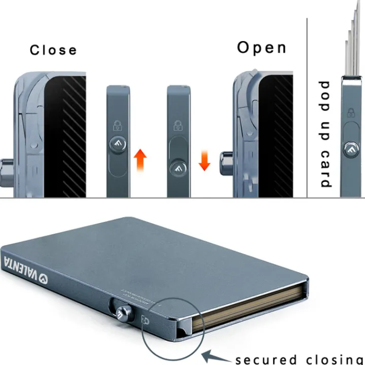 Pasjeshouders|Creditcardhouders>Valenta Cardprotector Aluminium Magsafe grey