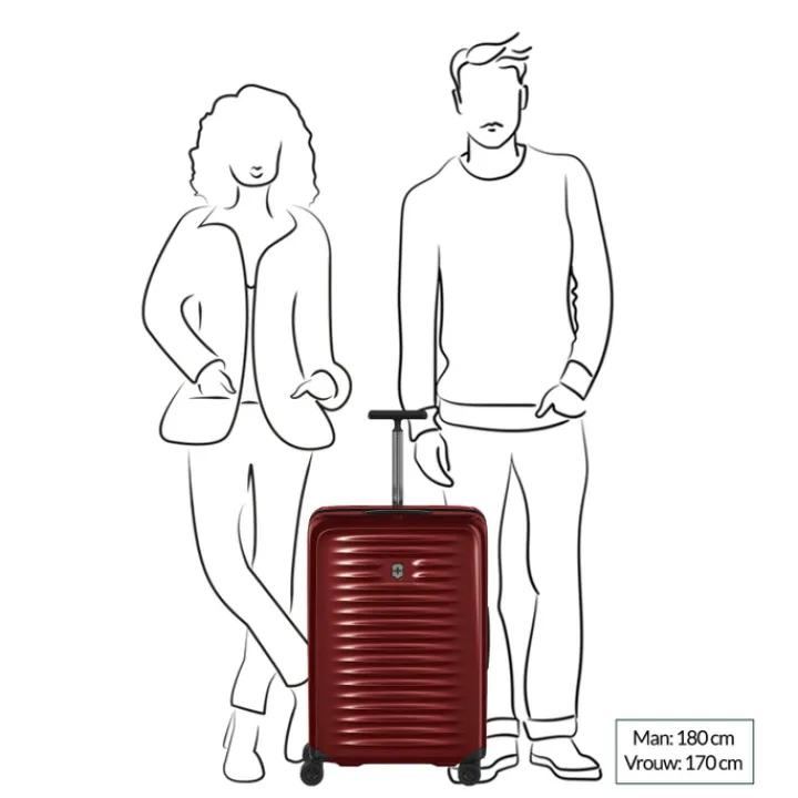 Lichtgewicht Koffers|Harde Koffers>Victorinox Airox Medium Hardside Case red