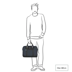 Herentassen|14 Inch Laptoptassen>Victorinox Architecture Urban2 Briefcase melange blue/black