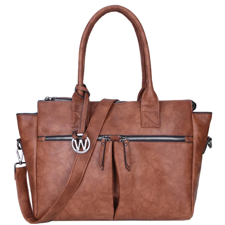 Schoudertassen|Handtassen>Wimona Catarina-One Dames Laptopbag cognac