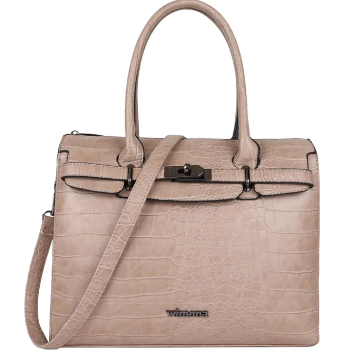 Schoudertassen|Handtassen>Wimona Liona Dames Laptopbag taupe
