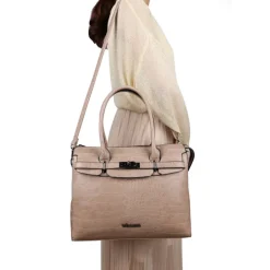 Schoudertassen|Handtassen>Wimona Liona Dames Laptopbag taupe