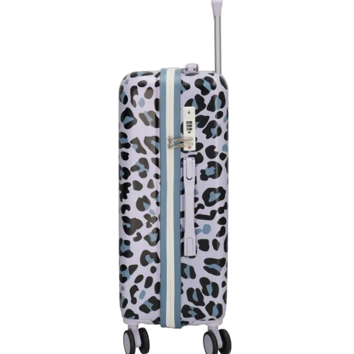Harde Koffers|Reiskoffers>Zebra Trends Animal Travel Trolley M panther lila
