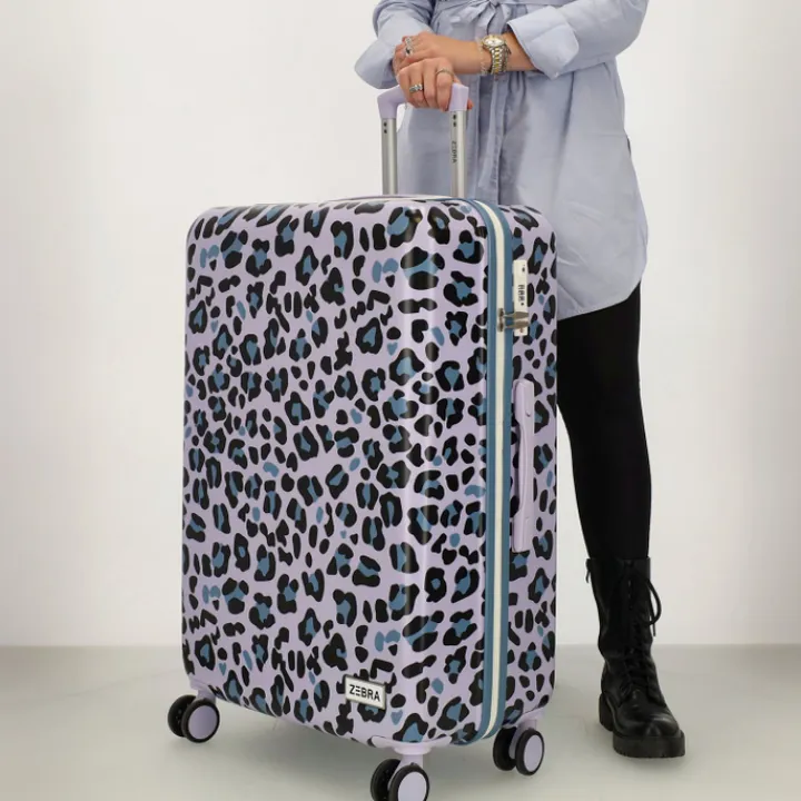 Reistrolleys|Reiskoffers>Zebra Trends Animal Travel Trolley 78 panther lila