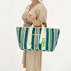 Strandtassen|Damestassen>Zebra Trends Elise Beachbag stripes