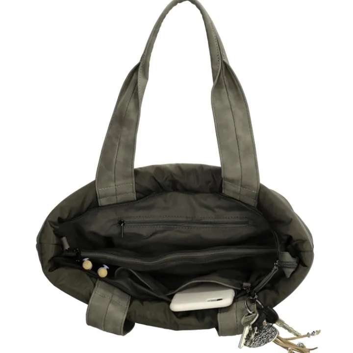 Shoppers|Damestassen>Zebra Trends Elske Shopper III olijfgroen