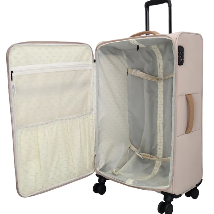 Zachte Koffers|Reiskoffers>Zebra Trends Elske Trolley L lighttaupe
