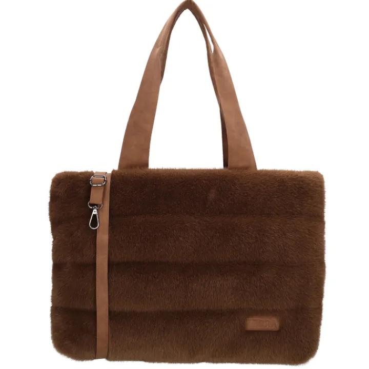 Schoudertassen|Damestassen>Zebra Trends Emma Laptopbag mid brown