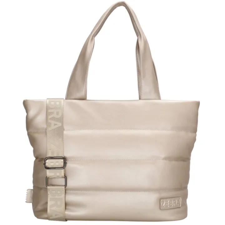 Schoudertassen|Damestassen>Zebra Trends Evie Shopper 22903 champagne