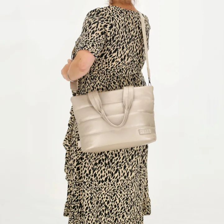 Schoudertassen|Damestassen>Zebra Trends Evie Shopper 22903 champagne