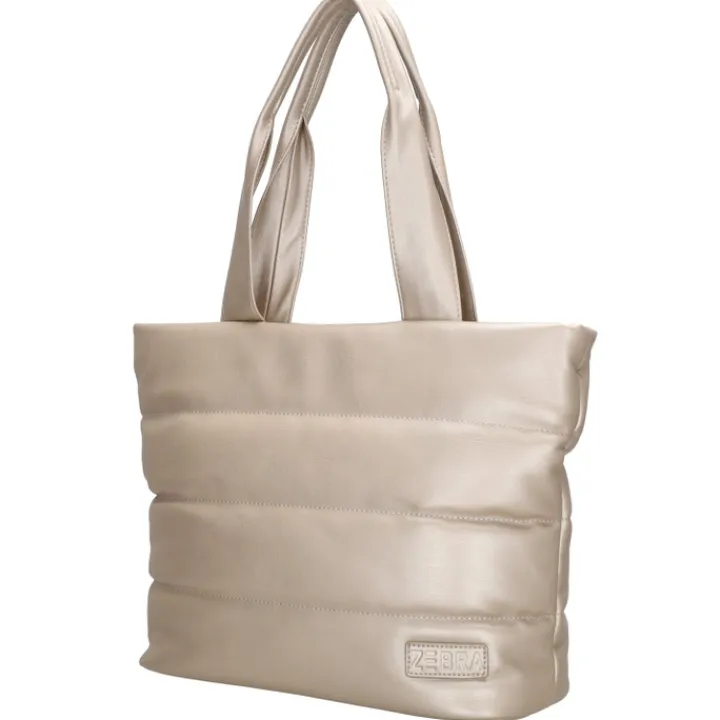 Schoudertassen|Damestassen>Zebra Trends Evie Shopper 22903 champagne