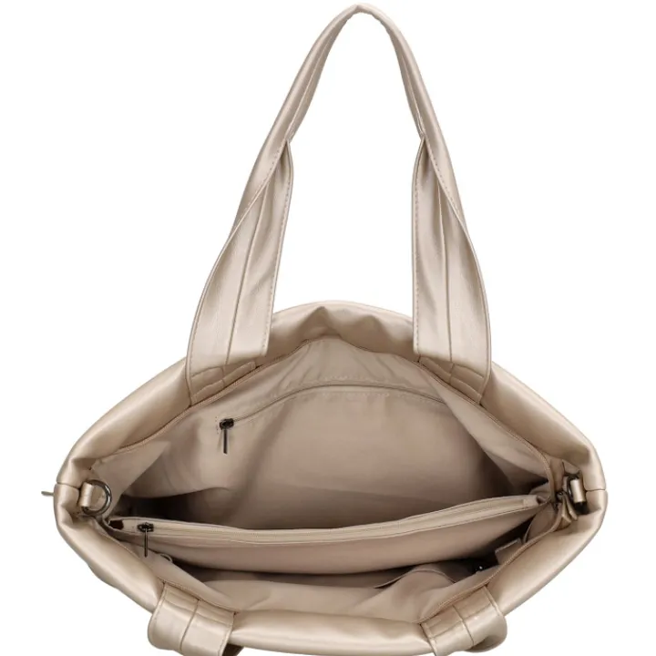 Schoudertassen|Damestassen>Zebra Trends Evie Shopper 22903 champagne