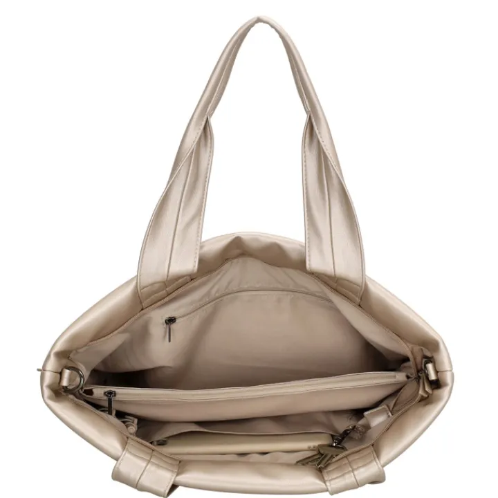 Schoudertassen|Damestassen>Zebra Trends Evie Shopper 22903 champagne