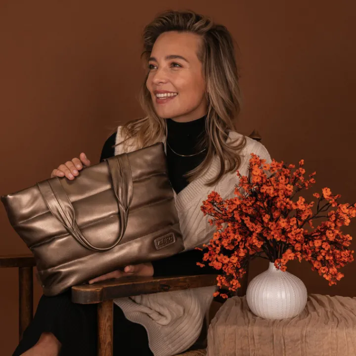 Schoudertassen|Damestassen>Zebra Trends Evie Shopper 22903 champagne