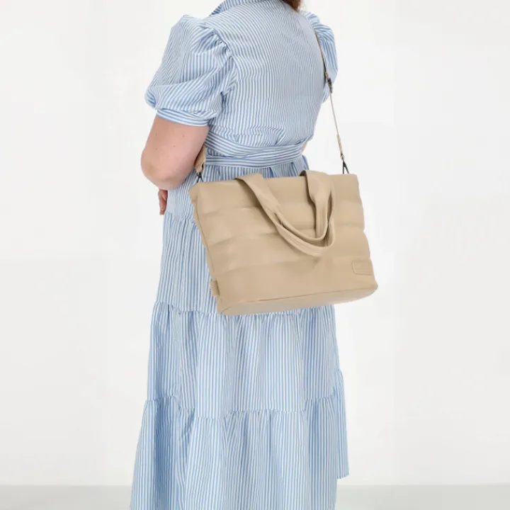Schoudertassen|Damestassen>Zebra Trends Evie Shopper 22903 lighttaupe
