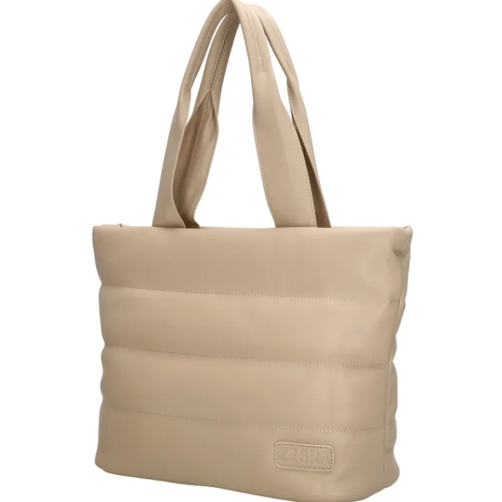 Schoudertassen|Damestassen>Zebra Trends Evie Shopper 22903 lighttaupe