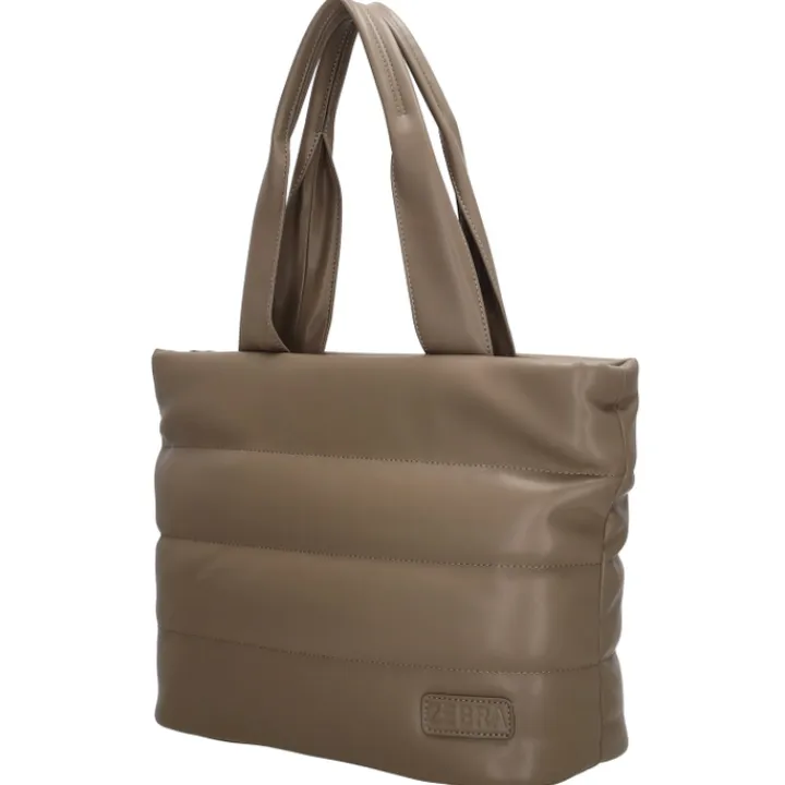 Schoudertassen|Damestassen>Zebra Trends Evie Shopper 22903 taupe